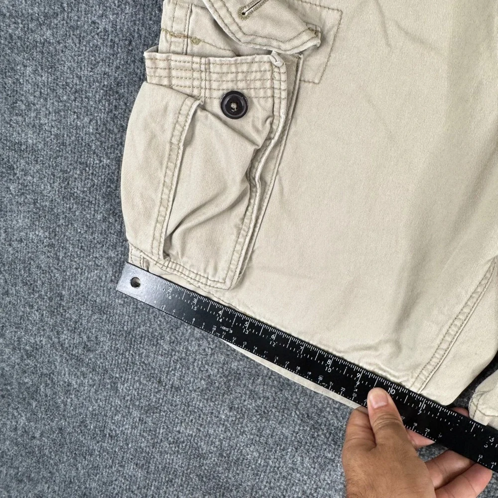 American Eagle Cargo Shorts Mens Size 32 Tan Classic Cotton Utility Pocket